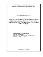 Một số giải pháp thực hiện công tác kiểm định chất lượng giáo dục và xây dựng trường mầm non tào xuyên đạt chuẩn quốc gia mức độ 1 
