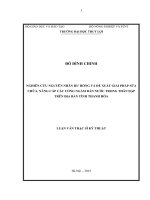 Nghiên cứu nguyên nhân hư hỏng và đề xuất giải pháp sửa chữa,