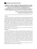 Nghiên cứu thực nghiệm xác định ảnh hưởng của miền nhiệt độ tác nhân sấy đến quá trình sấy đường RS trên máy sấy tầng sôi liên tục cấp khí kiểu xung