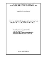 Một số giải pháp dạy các dạng bài tập luyện từ và câu nâng cao lớp 5 