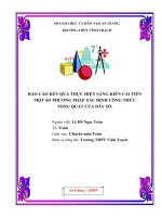 Sáng kiến kinh nghiệm: Một số phương pháp xác định công thức tổng quát của dãy số