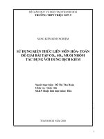 Sử dụng kiến thức liên môn hóa  toán để giải bài tập về CO2, SO2, muối nhôm tác dụng với dung dịch kiềm 