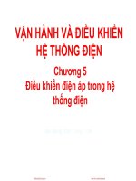 Bài giảng Vận hành và điều khiển hệ thống điện - Chương 5: Điều khiển điện áp trong hệ thống điện