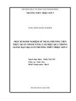 Một số kinh nghiệm sử dụng phương tiện trực quan nhằm nâng cao hiệu quả trong giảng dạy địa lí ở trường THPT triệu sơn 5 