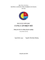 Bài giảng Cung cấp điện mỏ - CĐ Công nghiệp và xây dựng