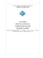Giáo trình Gia công phay - Nghề: Cắt gọt kim loại (Cao đẳng) - CĐ Kỹ Thuật Công Nghệ Bà Rịa-Vũng Tàu