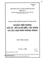 Báo cáo tổng kết đề tài nghiên cứu khoa học cấp nhà nước: Dự báo hiện tượng xói lở - bồi tụ bờ biển, cửa sông và các giải pháp phòng tránh