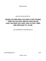 Báo cáo tổng hợp đề tài nghiên cứu khoa học: Nghiên cứu biến động cửa sông và môi trường trầm tích Holocen hiện đại vùng ven bờ châu thổ sông Cửu Long, phục vụ phát triển bền vững kinh tế -