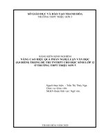 Nâng cao hiệu quả phần nghị luận văn học (5,0 điểm) trong đề thi TNTHPT cho học sinh lớp 12 ở trường THPT triệu sơn 5 