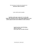 Hướng dẫn học sinh xử lí số liệu trên đồ thị bài toán cho bari hiđroxit vào dung dịch chứa ion nhôm và ion sunfat 