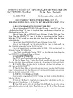 BÁO cáo TỔNG kết HOẠT ĐỘNG BTTND năm học 2019 2020