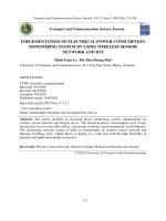 Xây dựng hệ thống giám sát mức tiêu thụ điện năng thông qua mạng cảm biến không dây và IOT