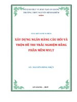 Sáng kiến kinh nghiệm: Xây dựng ngân hàng câu hỏi và trộn đề thi trắc nghiệm bằng phần mềm MyLT