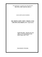 Hệ thống kiến thức trọng tâm chương dao động cơ  vật lí 12 