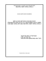 RÈN LUYỆN kĩ NĂNG GIẢI bài TOÁN TÍNH hệ số CÔNG SUẤT của MẠCH điện XOAY CHIỀU CHO học SINH lớp 12b2 TRƯỜNG THPT NÔNG CỐNG 4 