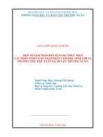 Một số giải pháp rèn kỹ năng thực hiện các phép tính về số thập phân cho học sinh lớp 5a trường tiểu học xuân lẹ, huyện thường xuân  