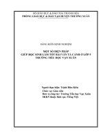 Một số biện pháp giúp học sinh làm tốt bài văn tả cảnh ở lớp 5, trường tiểu học vạn xuân 
