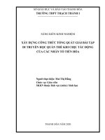 Xây dựng công thức tổng quát giải bài tập di truyền học quần thể khi chịu tác động của các nhân tố tiến hóa 