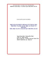 Một số giải pháp chỉ đạo xây dựng nhà trường xanh, sạch, đẹp, an toàn ở trường tiểu học xuân cẩm, huyện thường xuân 