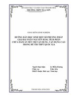 Hướng dẫn học sinh một số phương pháp giải bài toán nguyên hàm, tích phân chứa hàm ẩn mức độ vận dụng   vận dụng cao trong đề thi THPT quốc gia 