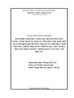 Tích hợp giáo dục tình yêu quê hương đất nước, tinh thần tự hào tự tôn dân tộc khi viết về cảnh đẹp quê hương thọ xuân cho học sinh trường THPT4 thọ xuân thông qua bài bài tập và thực hành 7 – định dạng văn bản 