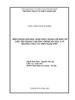 Biện pháp giúp học sinh thực hành với kiểu dữ liệu tệp trong chương trình tin học 11 ở trường THCS và THPT nghi sơn 