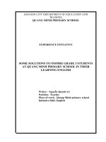 Some solutions to inspire grade 3 students at quang minh primary school in their learning english 