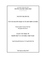 Tản Văn Nguyễn Ngọc Tư Từ Góc Nhìn Văn Hóa