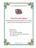 Sáng kiến kinh nghiệm: Một số biện pháp nhằm phát huy tính tích cực, chủ động, sáng tạo của học sinh trong giờ học khoa học lớp 4