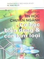 Giáo trình Tin học chuyên ngành Cơ học biến dạng và cán kim loại: Phần 1