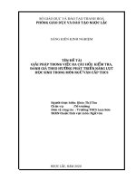 Giải pháp trong việc ra câu hỏi kiểm tra đánh giá theo hướng phát triển năng lực học sinh trong môn ngữ văn THCS