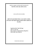 Giải pháp nâng cao chất lượng vở sạch chữ đẹp trong phân môn chính tả lớp 5 