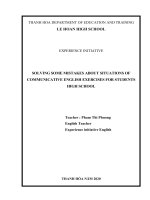 Solving some mistakes about situations of communicative english exercises for students high school 