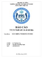 Báo cáo Thực tập chuyên môn Thiết kế cơ sở dữ liệu: Xây dựng Website studio
