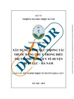 Xây dựng danh mục tương tác thuốc đáng chú ý trong điều trị tại trung tâm y tế huyện bình lục   hà nam 