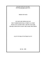 Xây Dựng Hệ Thống Bài Tập Trắc Nghiệm Khách Quan Nhiều Lựa Chọn Nhằm Củng Cố Kiến Thức