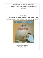 Sáng kiến kinh nghiệm: Hướng dẫn học sinh cách nhận dạng danh từ chỉ người trong từ thuần Khmer và từ gốc Pali
