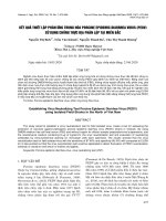 Kết quả thiết lập phản ứng trung hòa Porcine epidemic diarrhea virus (PEDV) sử dụng chủng thực địa phân lập tại miền Bắc