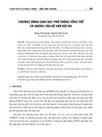 Chương trình giáo dục phổ thông tổng thể và những vấn đề mới đặt ra