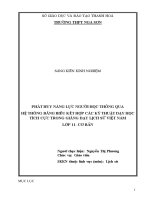 Phát huy năng lực người học thông qua hệ thống bảng biểu kết hợp các kỹ thuật dạy học tích cực trong giảng dạy lịch sử việt nam lớp 11   cơ bản 