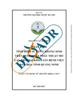 Phân tích tình hình sử dụng kháng sinh trên bệnh nhân phẫu thuật mổ lấy thai tại khoa sản bệnh viện đa khoa tỉnh quảng ninh 