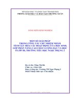 Một số giải pháp trong công tác chủ nhiệm nhằm tích cực hoá các hoạt động của học sinh góp phần nâng cao chất lượng dạy và học ở lớp 5b trường tiểu học ngọc phụng 2 