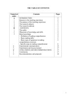 Some measures to improve reading comprehension skills for students in teaching english 11 in the direction of the national high school exam 
