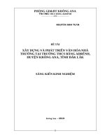 SKKN THCS: Xây dựng và phát triển văn hóa nhà trường tại trường THCS Băng Adrênh, huyện Krông Ana, tỉnh Đăk Lăk