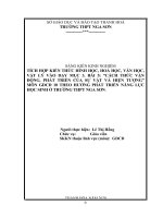Tích hợp kiến thức hình học, hóa học, văn học, vật lí vào dạy học mục 3  bài 5 cách thức vận động, phát triển của sự vật và hiện tượng môn GDCD 10 theo hướng phát triển năng lực học sinh ở trường THPT nga sơn 