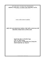 Một số giải pháp huy động trẻ mẫu giáo ra lớp ở trường mầm non lương sơn, huyện thường xuân 