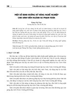 Một số định hướng kỹ năng nghề nghiệp cho sinh viên ngành sư phạm toán