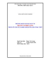 Phương pháp giải bài toán về truyền tải điệ năng trong ôn thi tốt nghiệp, bồi dưỡng học sinh giỏi ở bậc THPT 