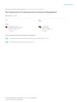 The importance of communication in business management