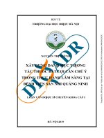 Xây dựng danh mục tương tác thuốc bất lợi cần chú ý trong thực hành lâm sàng tại bệnh viện sản nhi quảng ninh 
